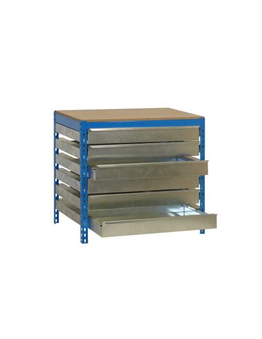 Banco trabajo 842x1210x760 SIMONWORK BT5 BOX6 1200 AZUL/MADERA marca SIMONRACK