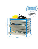Banco trabajo 842x910x610 SIMONWORK BT5 BOX6 900 AZUL/MADERA marca SIMONRACK