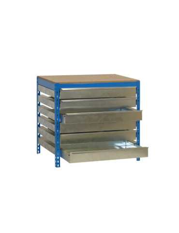 Banco trabajo 842x910x610 SIMONWORK BT5 BOX6 900 AZUL/MADERA marca SIMONRACK 2