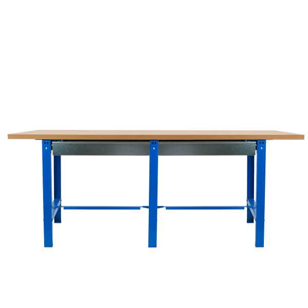 Banco trabajo 865x2100x750 SIMONWORK BT6 MDF TANDEM 2BOX 2100 AZUL/MADERA marca SIMONRACK