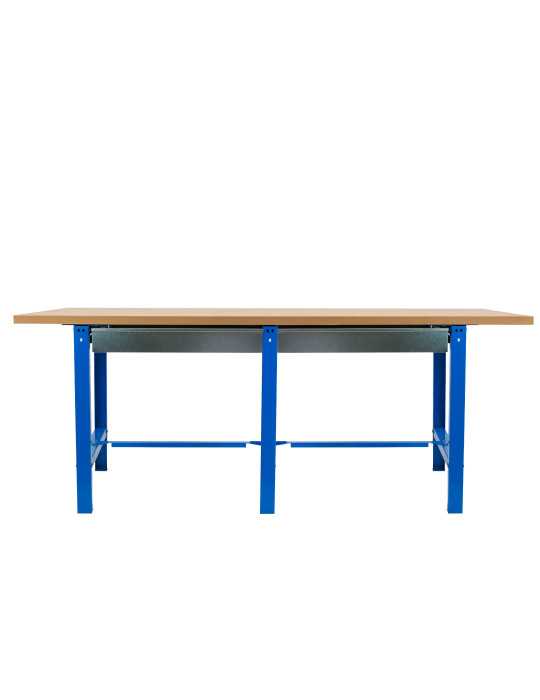 Banco trabajo 865x2100x750 SIMONWORK BT6 MDF TANDEM 2BOX 2100 AZUL/MADERA marca SIMONRACK