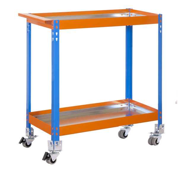 Banco trabajo 1030x900x400 SIMONWORK WAGON 2/400 METALIC AZUL/NARANJA/GAL marca SIMONRACK