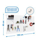 Panel perforado 400x1500x35 PANELCLICK 1500x400 BLANCO + 14 HOOK + 3 ACCE marca SIMONRACK