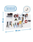 Panel perforado 400x900x35 PANELCLICK 900x400 BLANCO + 22 HOOK + 3 ACCE marca SIMONRACK