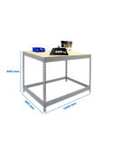 Banco trabajo 900x1200x600 SIMONWORK BASIC 1 901260-1 GALVANIZADO/MADERA marca SIMONRACK