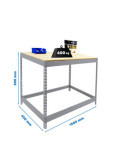 Banco trabajo 900x1500x450 SIMONWORK BASIC 1 901545-1 GALVA/MADERA marca SIMONRACK