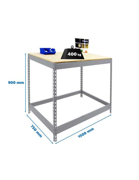 Banco trabajo 900x1500x750 SIMONWORK BASIC 1 901575-1 GALVANIZADO/MADERA marca SIMONRACK