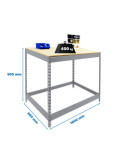 Banco trabajo 900x1800x600 SIMONWORK BASIC 1 901860-1 GALVANIZADO/MADERA marca SIMONRACK