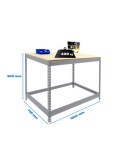 Banco trabajo 900x1800x750 SIMONWORK BASIC 1 901875-1 GALVANIZADO/MADERA marca SIMONRACK