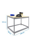 Banco trabajo 900x1800x900 SIMONWORK BASIC 1 901890-1 GALVANIZADO/MADERA marca SIMONRACK