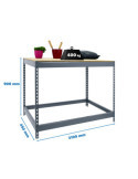 Banco trabajo 900x2100x450 SIMONWORK BASIC 1 902145-1 GALVA/MADERA marca SIMONRACK