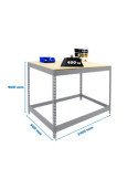 Banco trabajo 900x2100x600 SIMONWORK BASIC 1 902160-1 GALVANIZADO/MADERA marca SIMONRACK