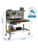 Banco trabajo 1520x1210x610 SIMONWORK MOBILE BT3 BOX 1200 GALVA/MADERA marca SIMONRACK