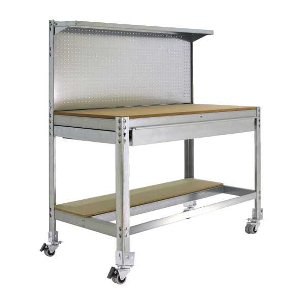 Banco trabajo 1520x910x610 SIMONWORK MOBILE BT3 BOX 900 GALVA/MADERA marca SIMONRACK