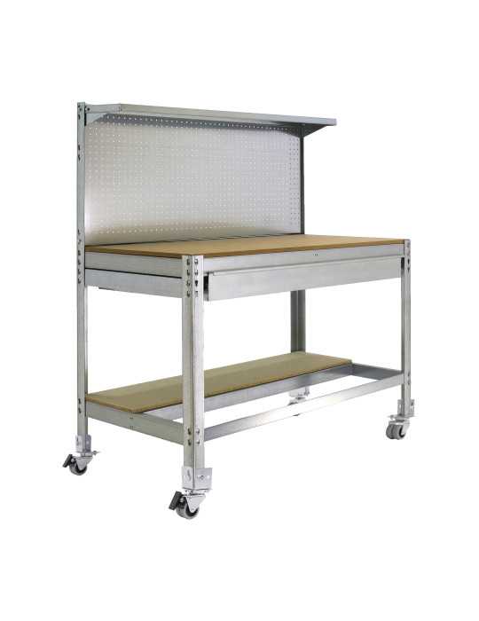 Banco trabajo 1520x910x610 SIMONWORK MOBILE BT3 BOX 900 GALVA/MADERA marca SIMONRACK
