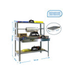 Banco trabajo 1445x1510x760 SIMONWORK BT4 BOX 1500 GALVA/MADERA marca SIMONRACK