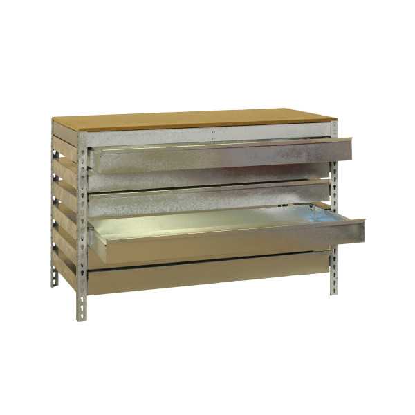 Banco trabajo 842x1510x760 SIMONWORK BT5 BOX6 1500 GALVA/MADERA marca SIMONRACK