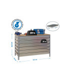 Banco trabajo 917x1510x760 SIMONWORK MOBILE BT5 BOX6 1500 GALVA/MADERA marca SIMONRACK