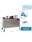 Banco trabajo 917x910x610 SIMONWORK MOBILE BT5 BOX6 900 GALVA/MADERA marca SIMONRACK