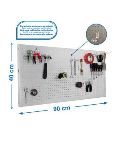 Panel perforado 400x900x35 PANELCLICK 900x400 GALVA + 14 HOOK + 3 ACCE marca SIMONRACK