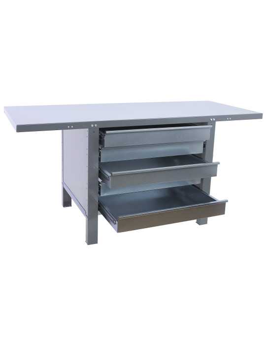 Banco trabajo 830x1500x730 SIMONWORK BT6 PRO METAL 5BOX 1500 GRIS marca SIMONRACK