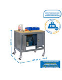 Banco trabajo 917x1210x760 SIMONWORK MOBILE BT0 CABINET 1200 GRIS/MADERA marca SIMONRACK