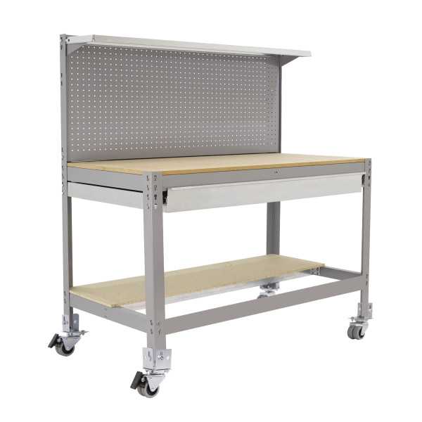 Banco trabajo 1520x1210x610 SIMONWORK MOBILE BT3 BOX 1200 GRIS/MADERA marca SIMONRACK
