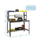 Banco trabajo 1445x1210x760 SIMONWORK BT4 1200 GRIS/MADERA marca SIMONRACK