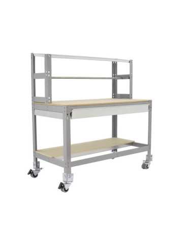 Banco trabajo 1520x1210x760 SIMONWORK MOBILE BT4 BOX 1200 GRIS/MADERA marca SIMONRACK 2