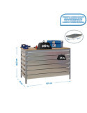 Banco trabajo 842x1510x760 SIMONWORK BT5 BOX6 1500 GRIS/MADERA marca SIMONRACK