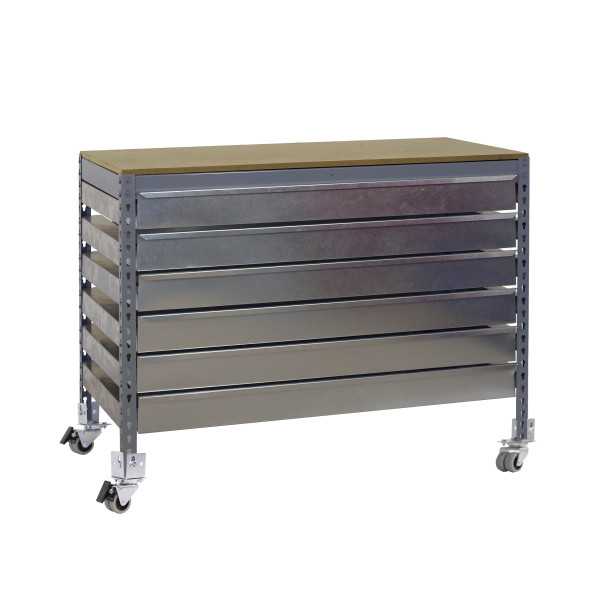Banco trabajo 917x910x610 SIMONWORK MOBILE BT5 BOX6 900 GRIS/MADERA marca SIMONRACK
