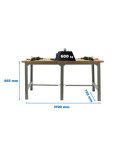 Banco trabajo 865x2100x750 SIMONWORK BT6 MDF TANDEM 2100 GRIS/MADERA marca SIMONRACK