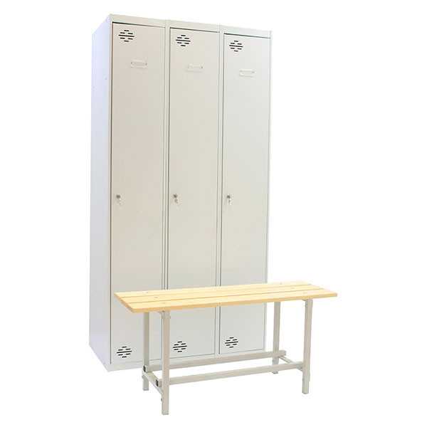 Taquilla 1800x1000x720 SIMONLOCKER DIY SIN 3/3 400 (INI+2ADDI+BENCH) GRIS marca SIMONRACK