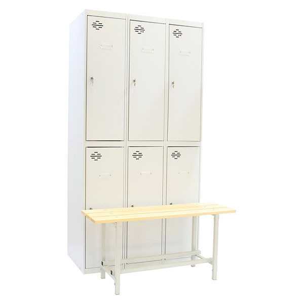 Taquilla 1800x1000x620 SIMONLOCKER DIY TAN 3/6 300 (INI+2ADDI+BENCH) GRIS marca SIMONRACK