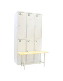 Taquilla 1800x1000x620 SIMONLOCKER DIY TAN 3/6 300 (INI+2ADDI+BENCH) GRIS marca SIMONRACK