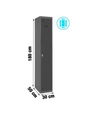 Taquilla 1800x300x500 SIMONLOCKER PROFESIONAL SINGLE 1/1 300 INI AN/AN marca SIMONRACK