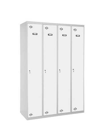 Taquilla 1800x1200x500 SIMONLOCKER PROFESIONAL SINGLE 4/4 300 (1200) GR/BL marca SIMONRACK