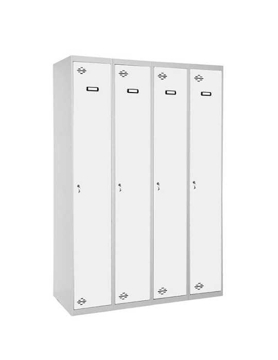 Taquilla 1800x1200x500 SIMONLOCKER PROFESIONAL SINGLE 4/4 300 (1200) GR/BL marca SIMONRACK