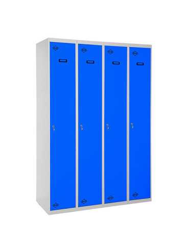 Taquilla 1800x1200x500 SIMONLOCKER PROFESIONAL SINGLE 4/4 300 (1200) GR/AZ marca SIMONRACK