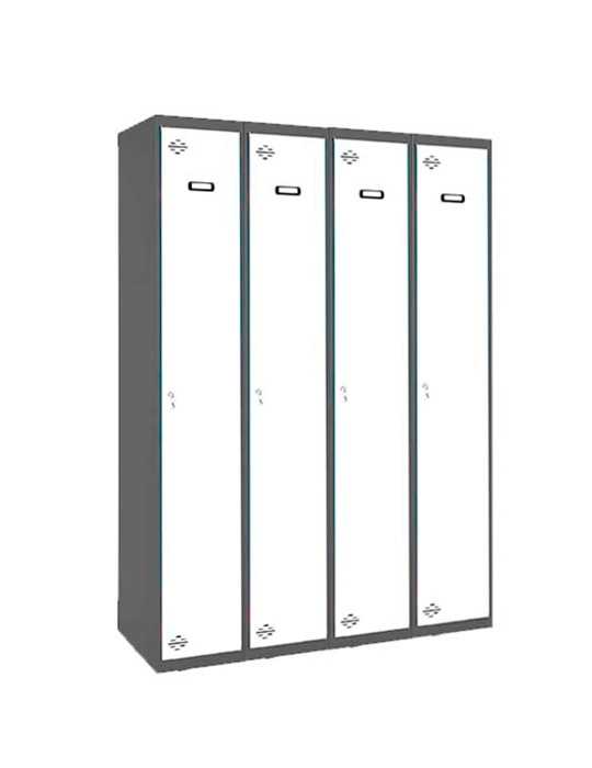 Taquilla 1800x1200x500 SIMONLOCKER PROFESIONAL SINGLE 4/4 300 (1200) AN/BL marca SIMONRACK