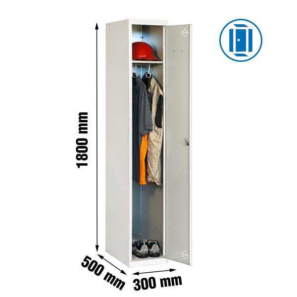 Taquilla 1800x300x500 SIMONLOCKER PROFESIONAL SINGLE 1/1 300 INI GRIS marca SIMONRACK