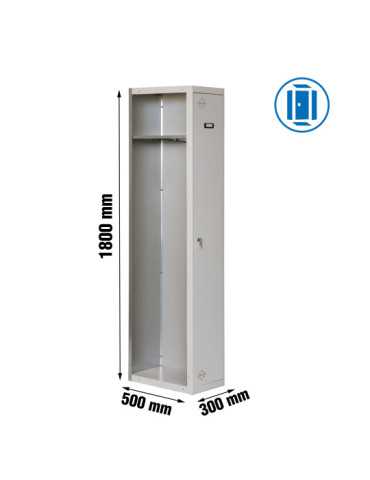 Taquilla 1800x300x500 SIMONLOCKER PROFESIONAL SINGLE 1/1 300 ADDI GRIS marca SIMONRACK