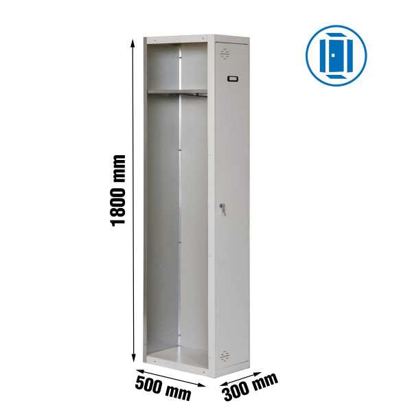 Taquilla 1800x300x500 SIMONLOCKER PROFESIONAL SINGLE 1/1 300 ADDI GRIS marca SIMONRACK