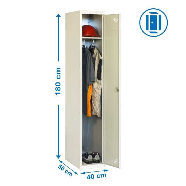 Taquilla 1800x400x500 SIMONLOCKER PROFESIONAL SINGLE 1/1 400 INI GRIS marca SIMONRACK