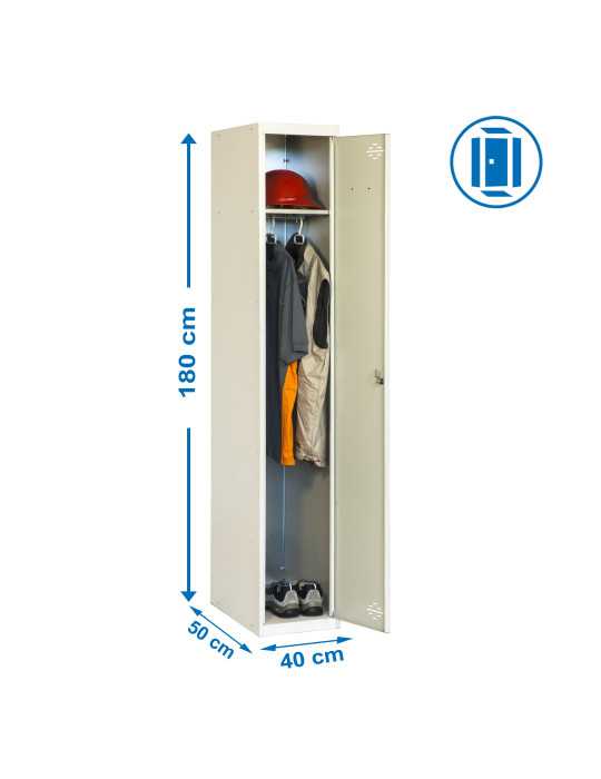 Taquilla 1800x400x500 SIMONLOCKER PROFESIONAL SINGLE 1/1 400 INI GRIS marca SIMONRACK