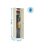 Taquilla 1800x400x500 SIMONLOCKER PROFESIONAL SINGLE 1/1 400 INI GRIS marca SIMONRACK