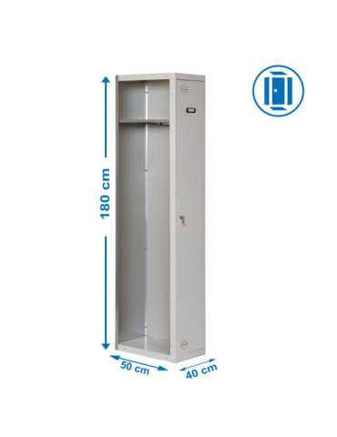 Taquilla 1800x400x500 SIMONLOCKER PROFESIONAL SINGLE 1/1 400 ADDI GRIS marca SIMONRACK