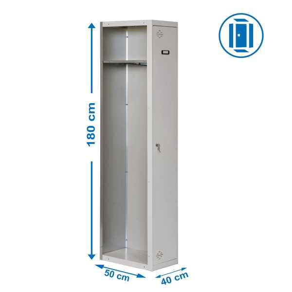 Taquilla 1800x400x500 SIMONLOCKER PROFESIONAL SINGLE 1/1 400 ADDI GRIS marca SIMONRACK