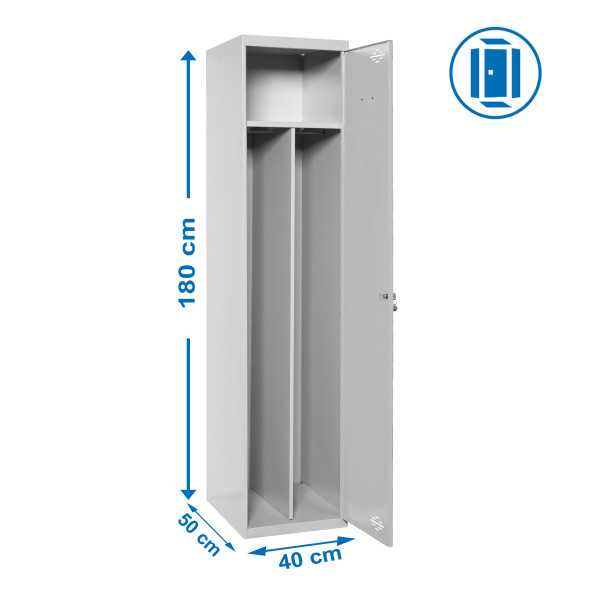 Taquilla 1800x400x500 SIMONLOCKER PROFESIONAL SINGLE-DIV 1/1 400 INI GRIS marca SIMONRACK