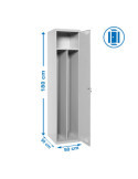 Taquilla 1800x500x500 SIMONLOCKER PROFESIONAL SINGLE-DIV 1/1 500 INI GRIS marca SIMONRACK